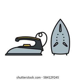 Iron Old Minimalistic Flat Line Color Stroke Icon Pictogram Illustration