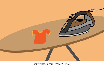 iron on ironing board t-shirt ,