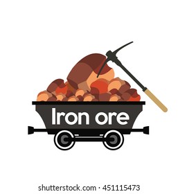 iron ore wagon with pickax