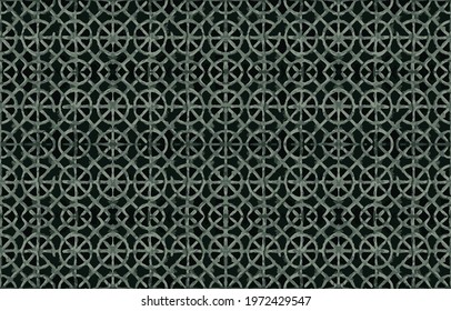Iron Ornament Grid Seamless Pattern