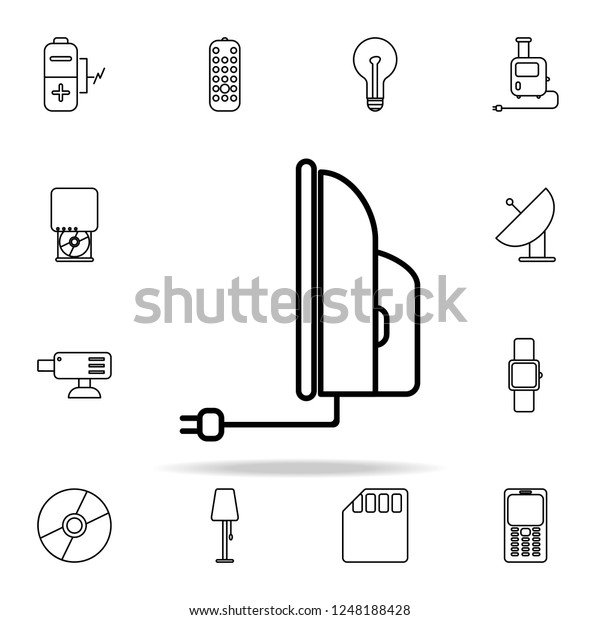 iron outline icon. Technology icons universal set\
for web and mobile