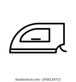 Iron outline vector icon isolated on white background. Iron line vector icon for web, mobile and ui design