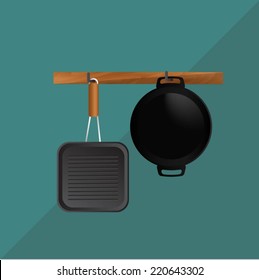 iron pan and grill