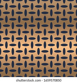 Iron plate texture Abstract geometric pattern. A seamless vector background. gold and blue ornament. Graphic modern pattern. Simple lattice graphic design.