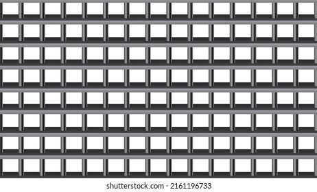 Iron prison cage vector background.