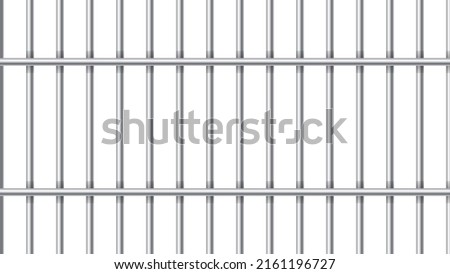 Iron prison cage vector background.