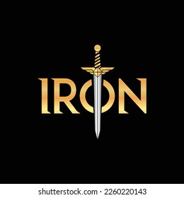 Iron Protection Logo - Security Guard,Sword,Knight,Battle,Arms, Armour Logo