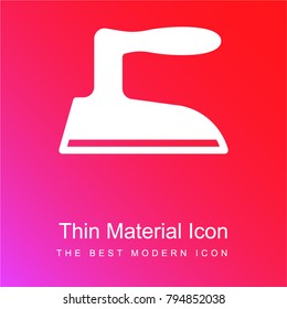 Iron red and pink gradient material white icon minimal design