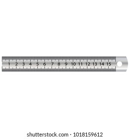 iron ruler isolated on white background.vector