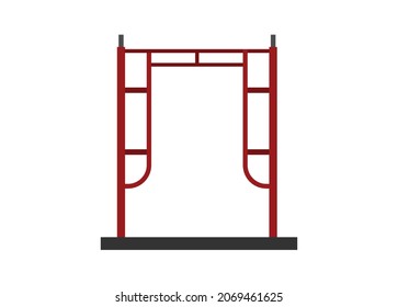 Iron scaffolding. Simple flat illustration.
