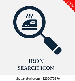 Iron search icon. Editable Iron search icon for web or mobile.