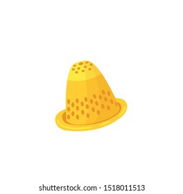 iron sewing thimble vector illustration