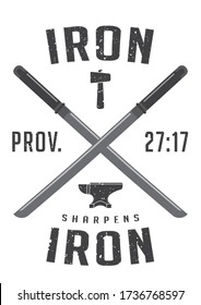 IRON SHARPENS IRON vector verse