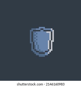 iron shield in pixel style