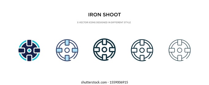 iron shoot icon in different style vector illustration. two colored and black iron shoot vector icons designed in filled, outline, line and stroke style can be used for web, mobile, ui