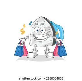 la mascota de las compras de hierro. vector de dibujos animados