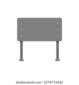 iron sign. black blank sign. iron board. information board. vector illustration