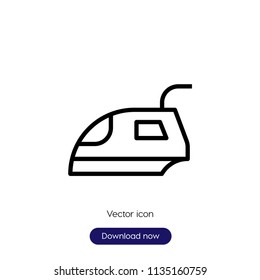 Iron sign icon in trendy flat style isolated on grey background, modern symbol vector illustration for web