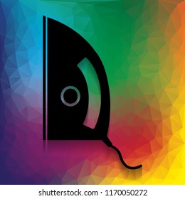 Iron sign. Vector. Flat style black icon on white.