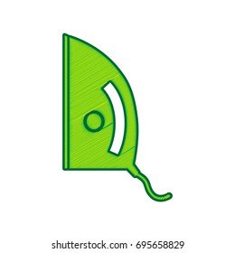 Iron sign. Vector. Lemon scribble icon on white background. Isolated