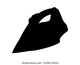 Iron silhouette vector art white background