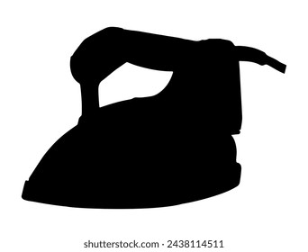 Iron silhouette vector art white background