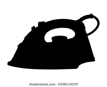 Iron silhouette vector art white background