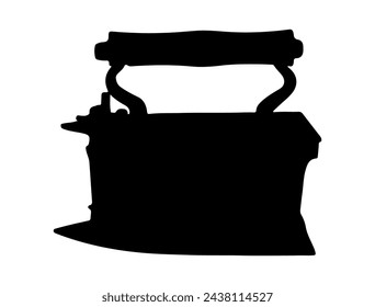 Iron silhouette vector art white background