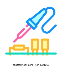 iron solder soldering color icon vector. iron solder soldering sign. isolated symbol illustration