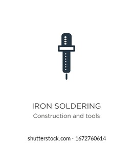 Iron soldering icon vector. Trendy flat iron soldering icon from construction and tools collection isolated on white background. Vector illustration can be used for web and mobile graphic design, 