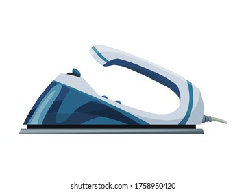 Iron steamer. Smoothing iron. Vector iron. Ironing