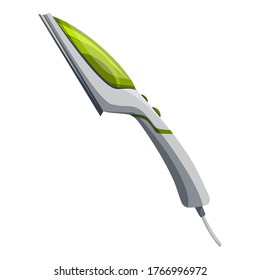 Iron steamer. Vertical smoothing iron. Vector iron