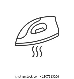 Iron steaming line icon.