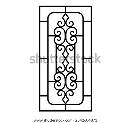 Similar – Image, Stock Photo Grille for barrier on concrete base with graffiti above city