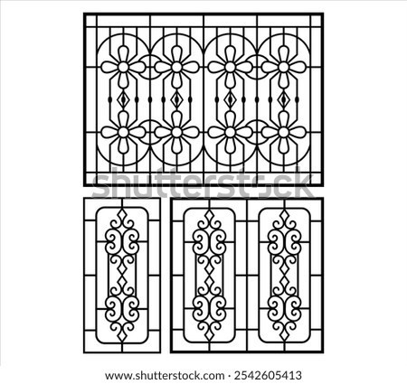 Similar – Image, Stock Photo Grille for barrier on concrete base with graffiti above city