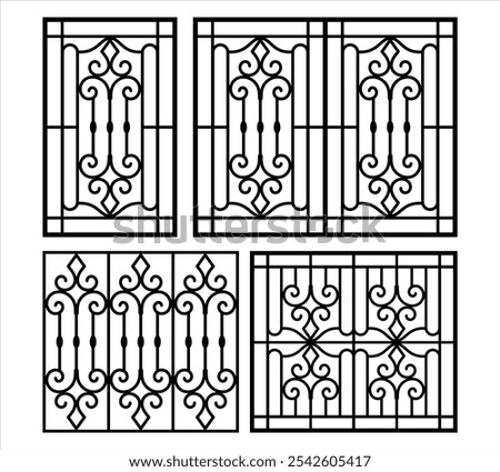 Similar – Image, Stock Photo Grille for barrier on concrete base with graffiti above city