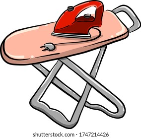 Tabla de hierro , ilustración, vector sobre fondo blanco