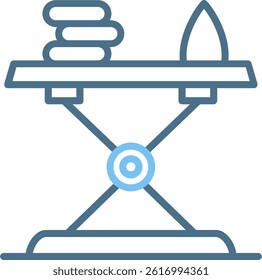 Iron Table Line Two Colour Icon