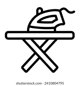 Iron Table Vector Line Icon Design