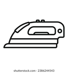 Eiserne Schneidersymbol Umriss Vektorgrafik. Zubehör-Arbeitsgerät. Arbeitsstil