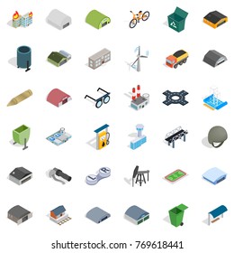 Iron thing icons set. Isometric style of 36 iron thing vector icons for web isolated on white background