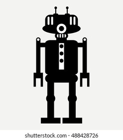 iron toy robot icon