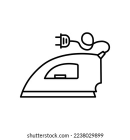 Iron. Universal icon for web and mobile application. Vector illustration on a white background. Editable Thin line.