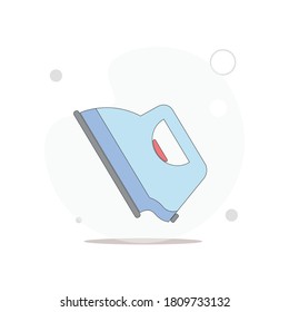 iron vector flat illustration on white