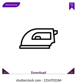 iron vector icon. Best modern, simple, isolated,laundry. flat icon for website design or mobile applications, UI / UX design vector format

