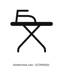 Iron vector icon black color isolated on white background 10 eps