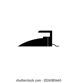 Icono del vector de hierro. Ilustración negra sobre fondo blanco.