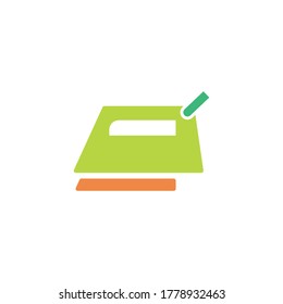diseño del logotipo del icono del vector de hierro
