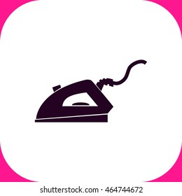 Iron vector icon on white background.