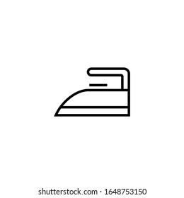 Iron vector icon in outline, linear style isolated on white background